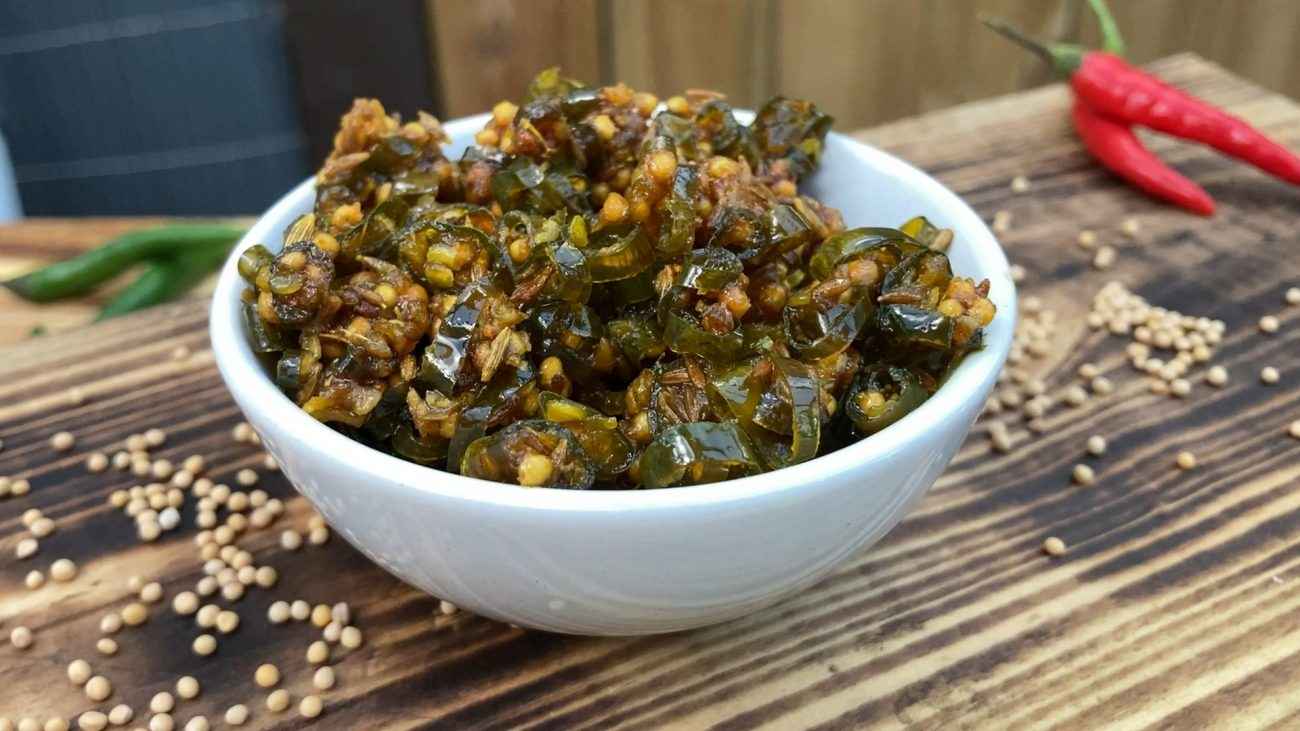 Candied Hot Green Chilli Pickle